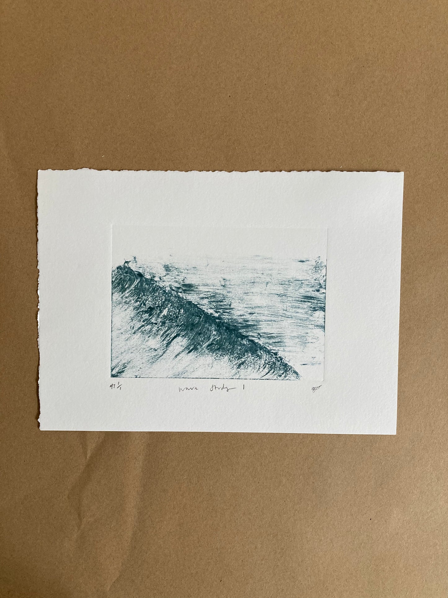 “Wave Study 1” Monotype Print 1/1