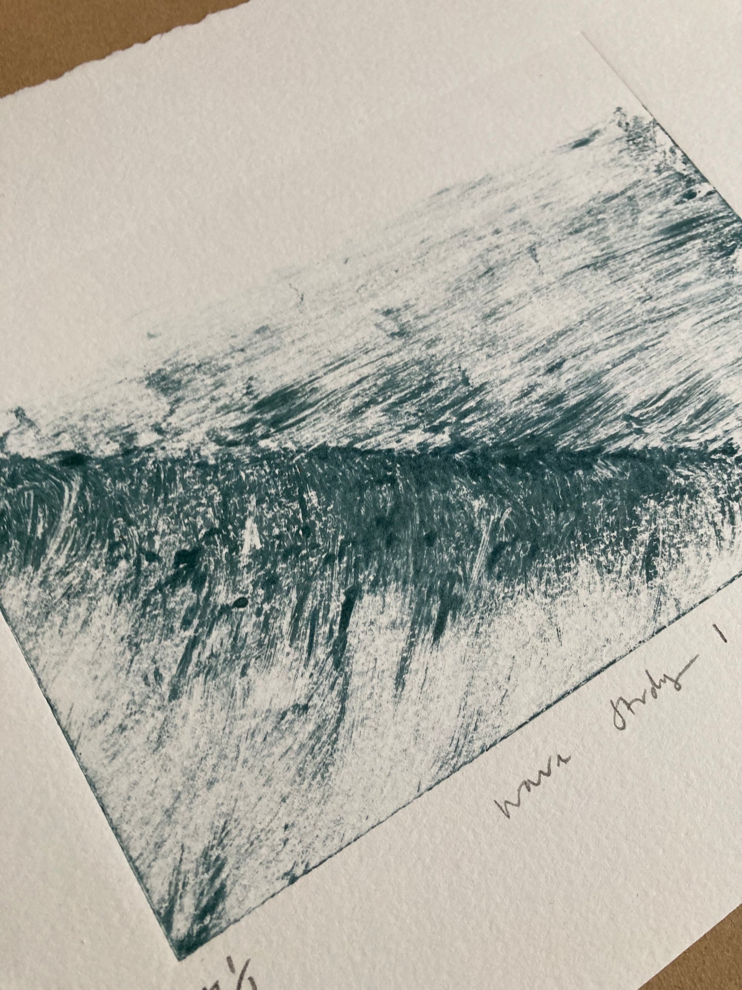 “Wave Study 1” Monotype Print 1/1