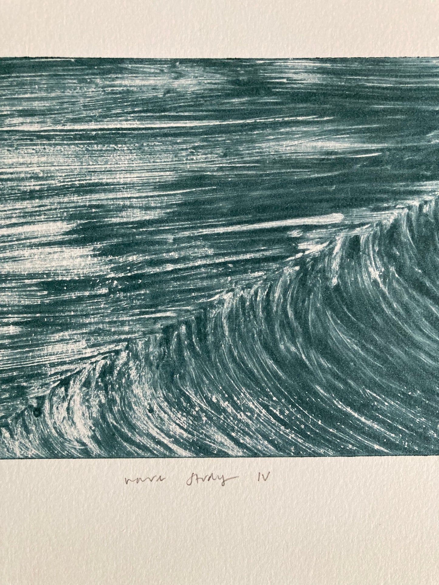 “Wave Study 4” Monotype Print 1/1