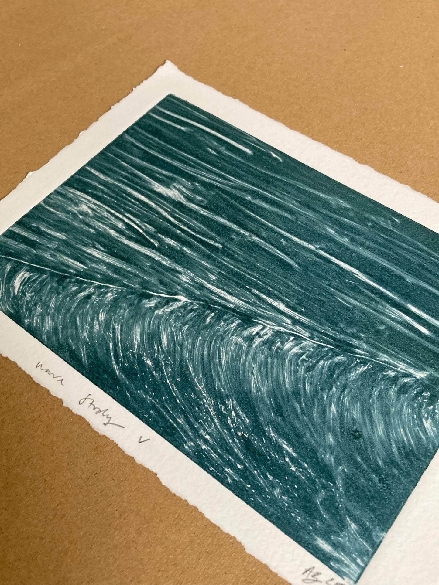 “Wave Study 5” Monotype Print 1/1
