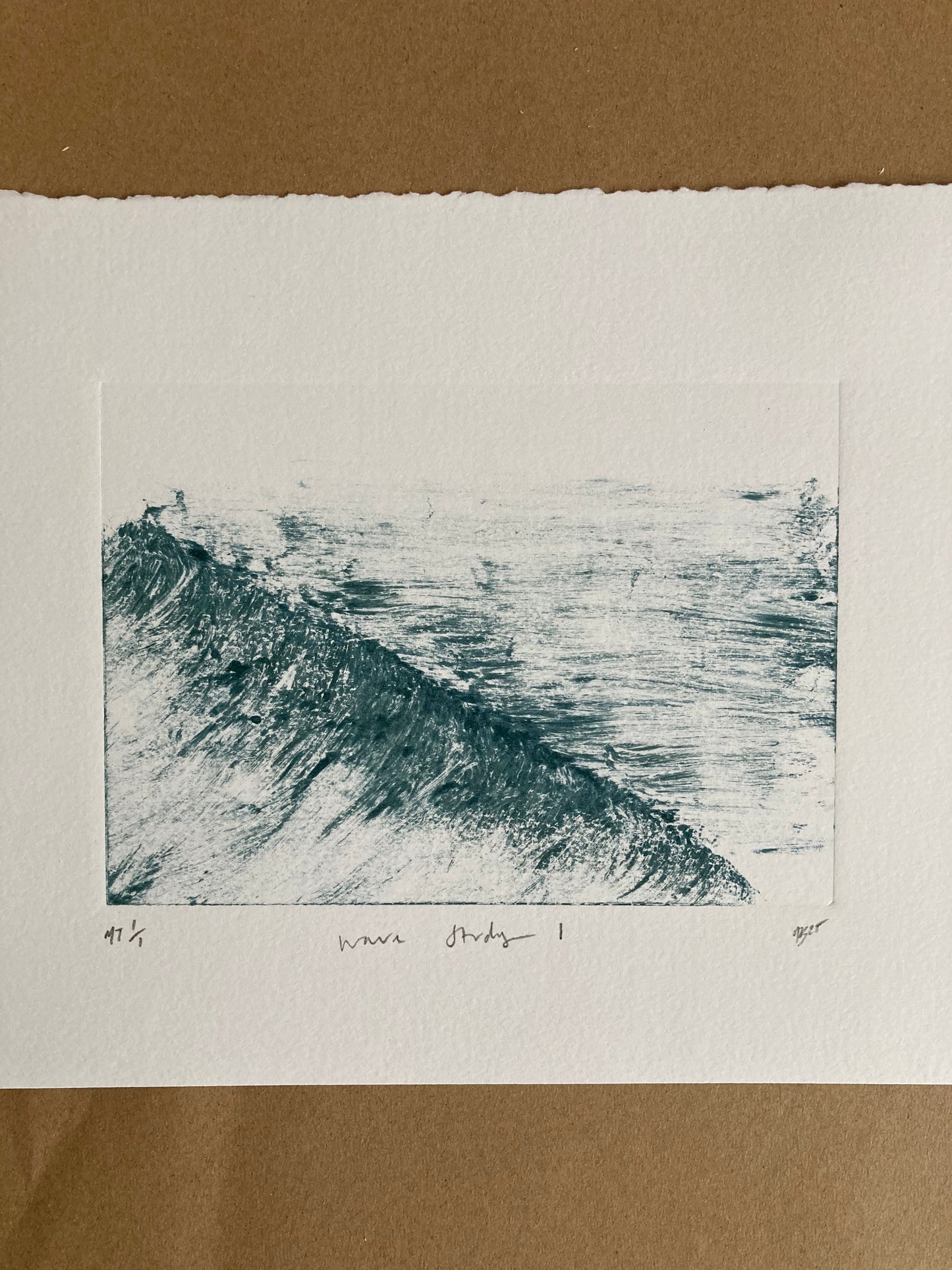 “Wave Study 1” Monotype Print 1/1
