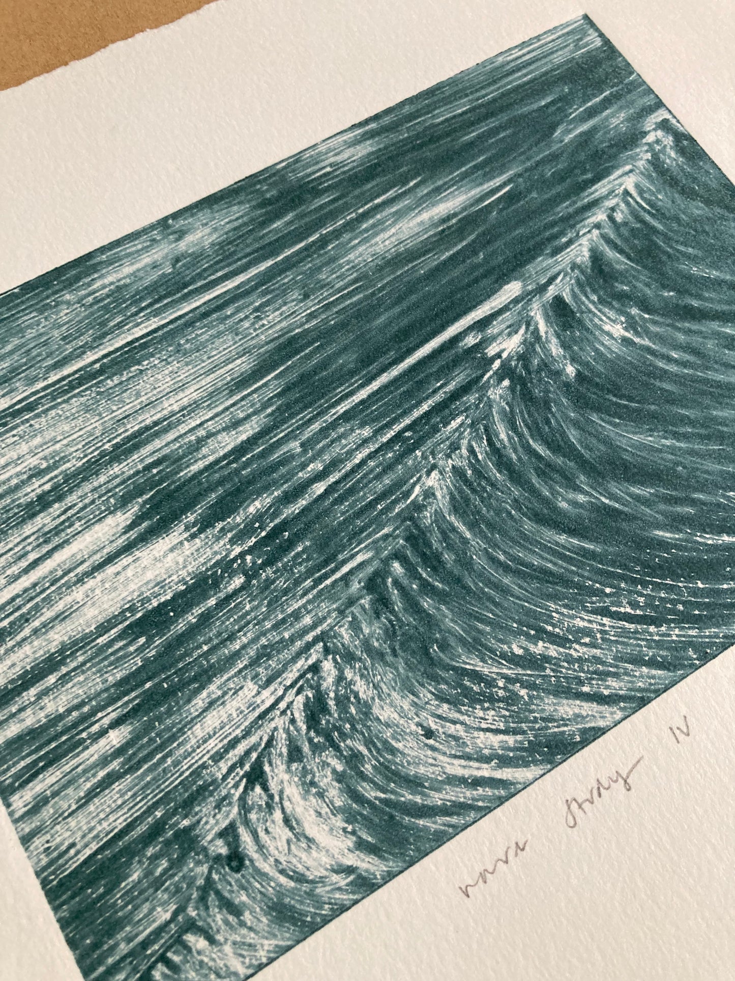 “Wave Study 4” Monotype Print 1/1