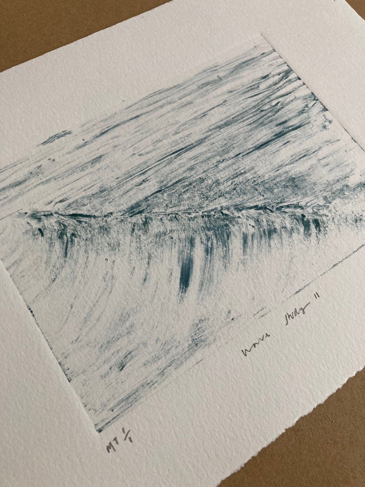 “Wave Study 2” Monotype Print 1/1