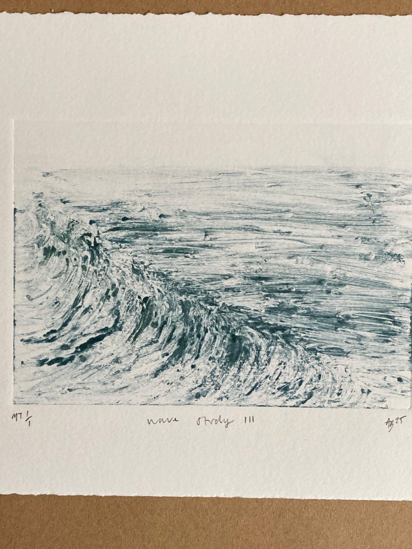 “Wave Study 3” Monotype Print 1/1