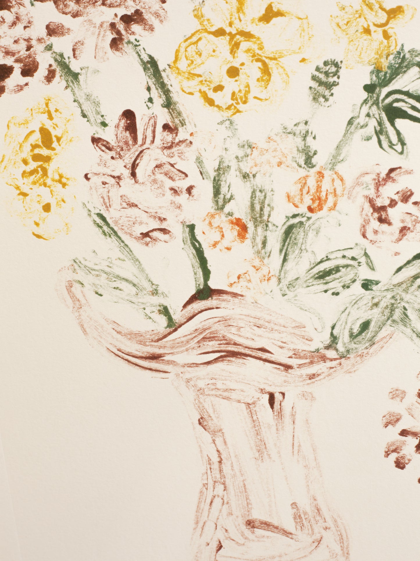 Vase study 1 - floral monotype original print