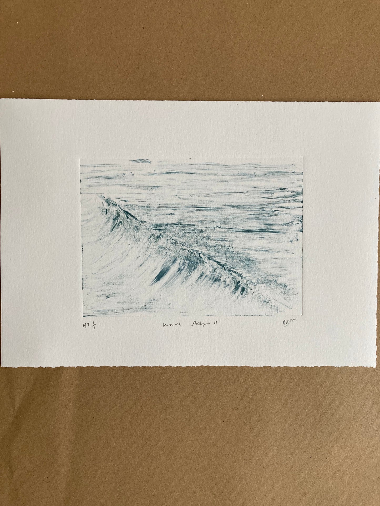 “Wave Study 2” Monotype Print 1/1
