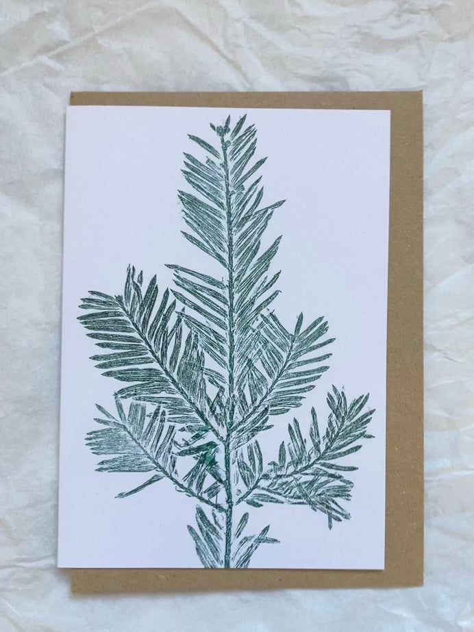 Botanical Monoprint Christmas Cards Mix and Match