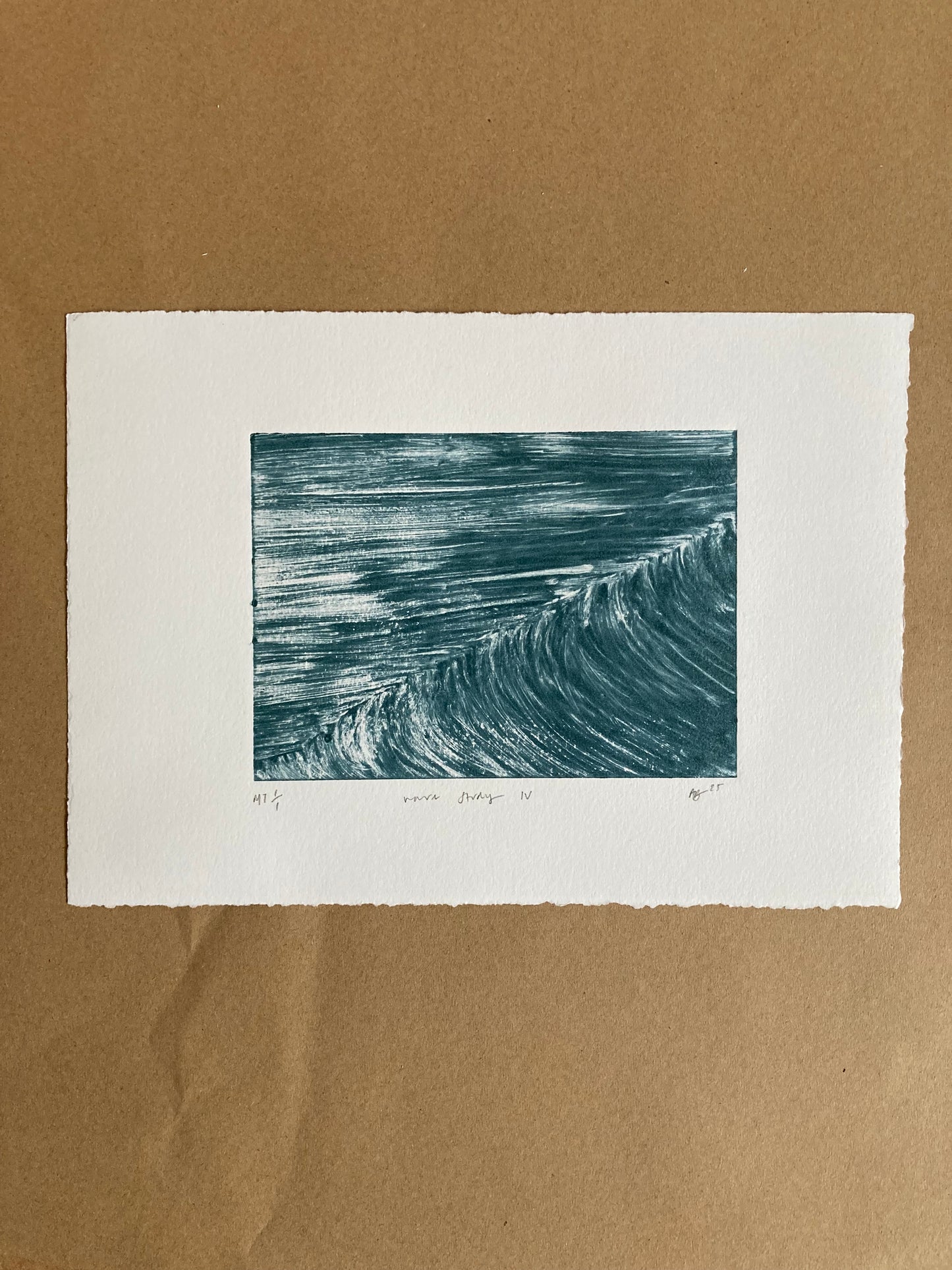 “Wave Study 4” Monotype Print 1/1