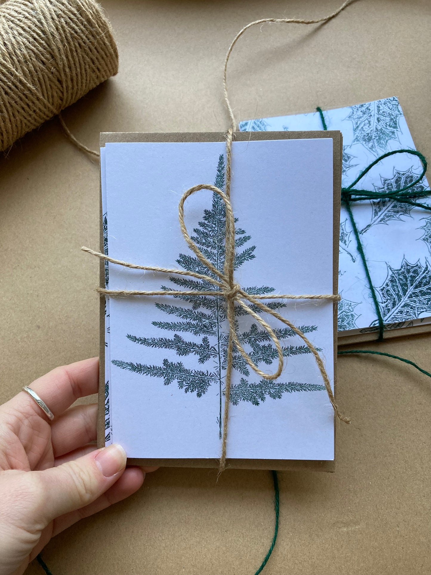 Botanical Monoprint Christmas Cards Mix and Match