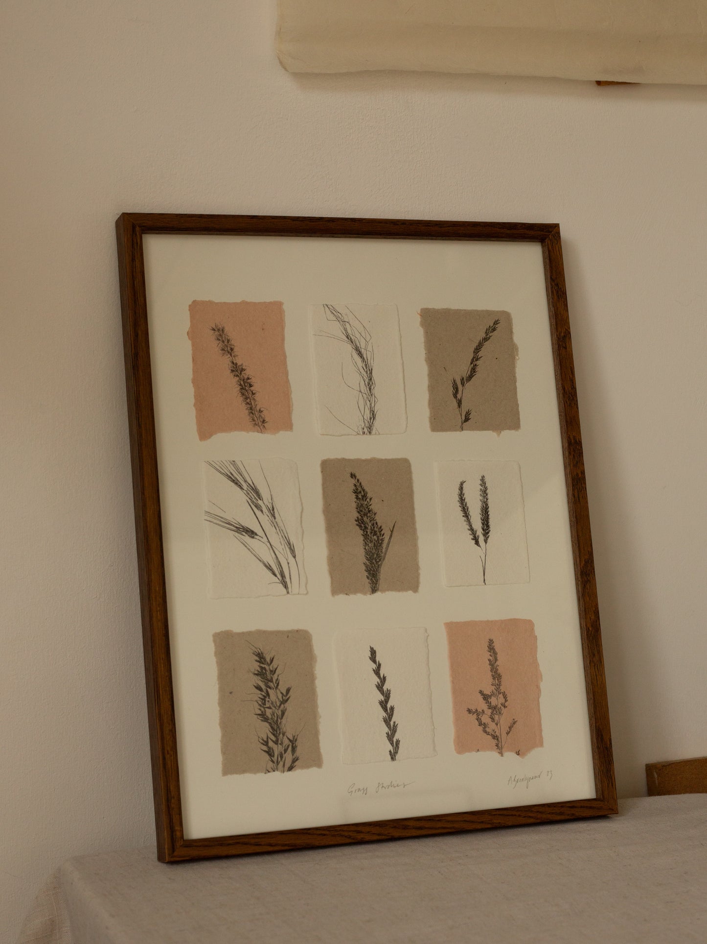 Grass Studies, Framed Monoprints