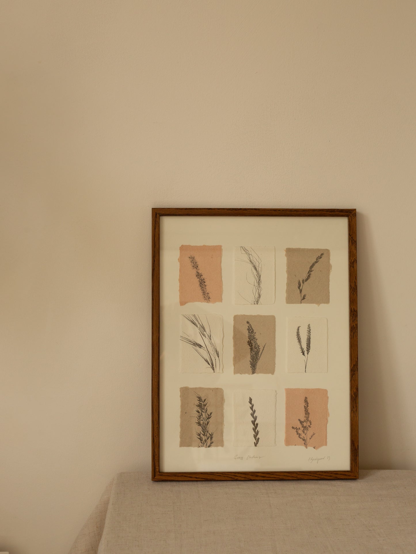 Grass Studies, Framed Monoprints