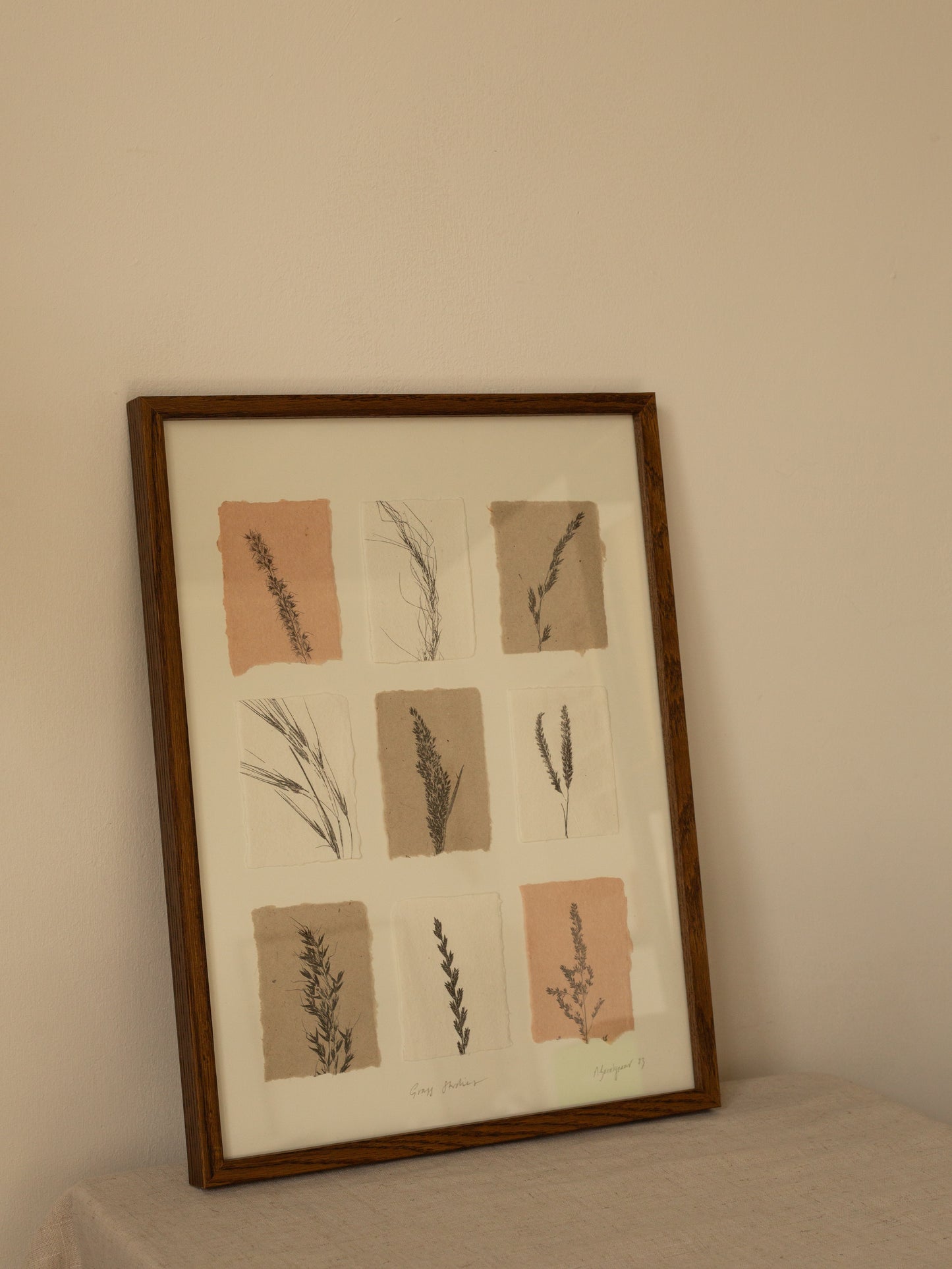 Grass Studies, Framed Monoprints
