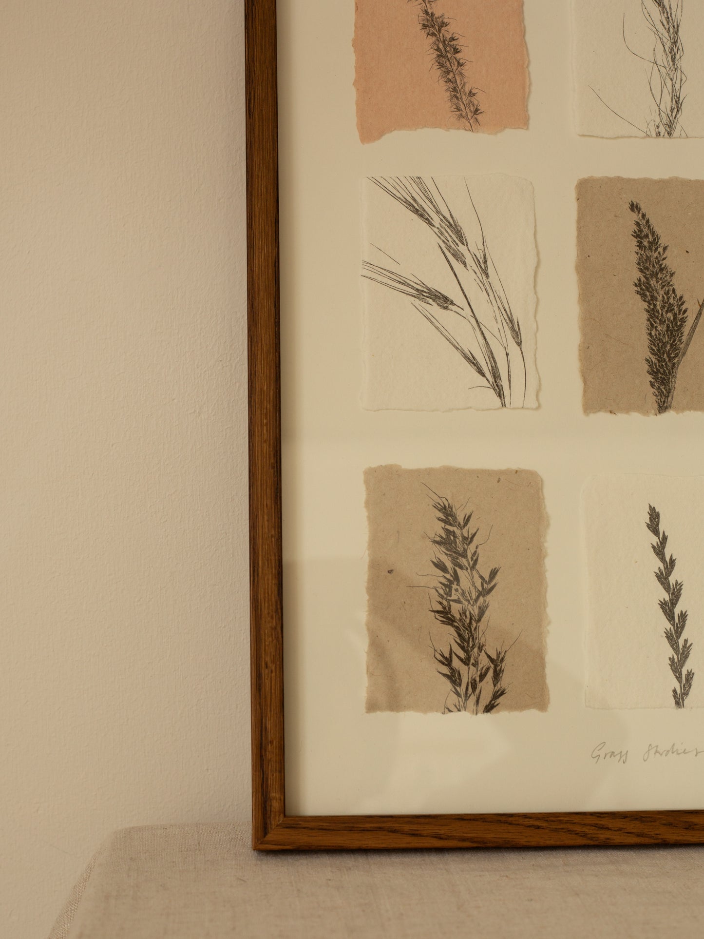 Grass Studies, Framed Monoprints