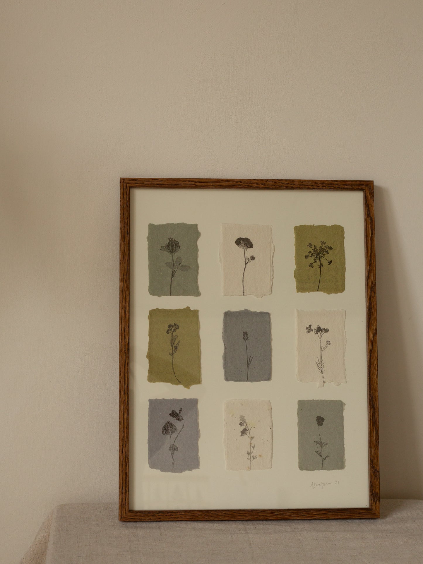 Flower Studies, Framed Monoprints