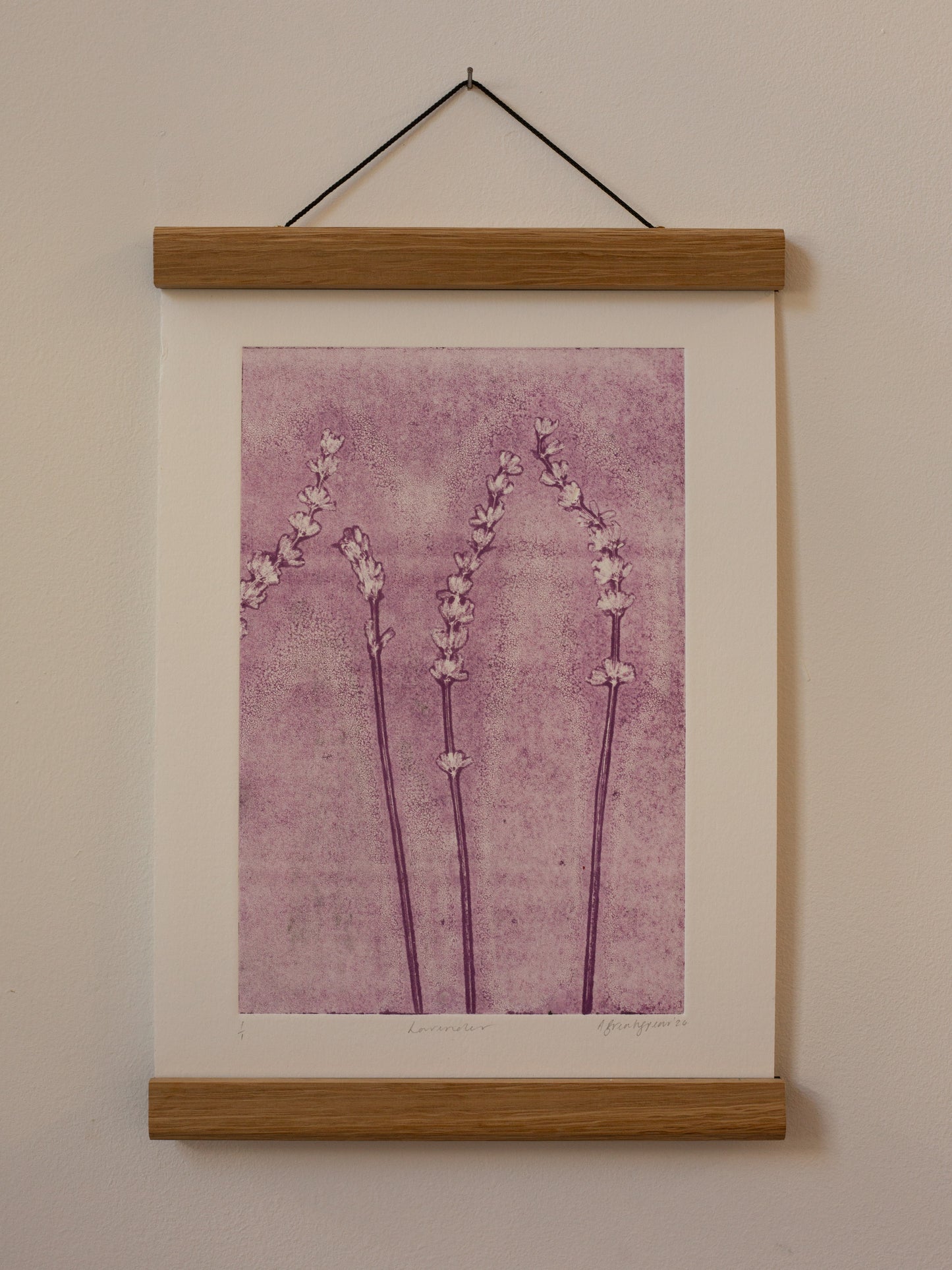 Lavender 2 - Monoprint - A4 1/1