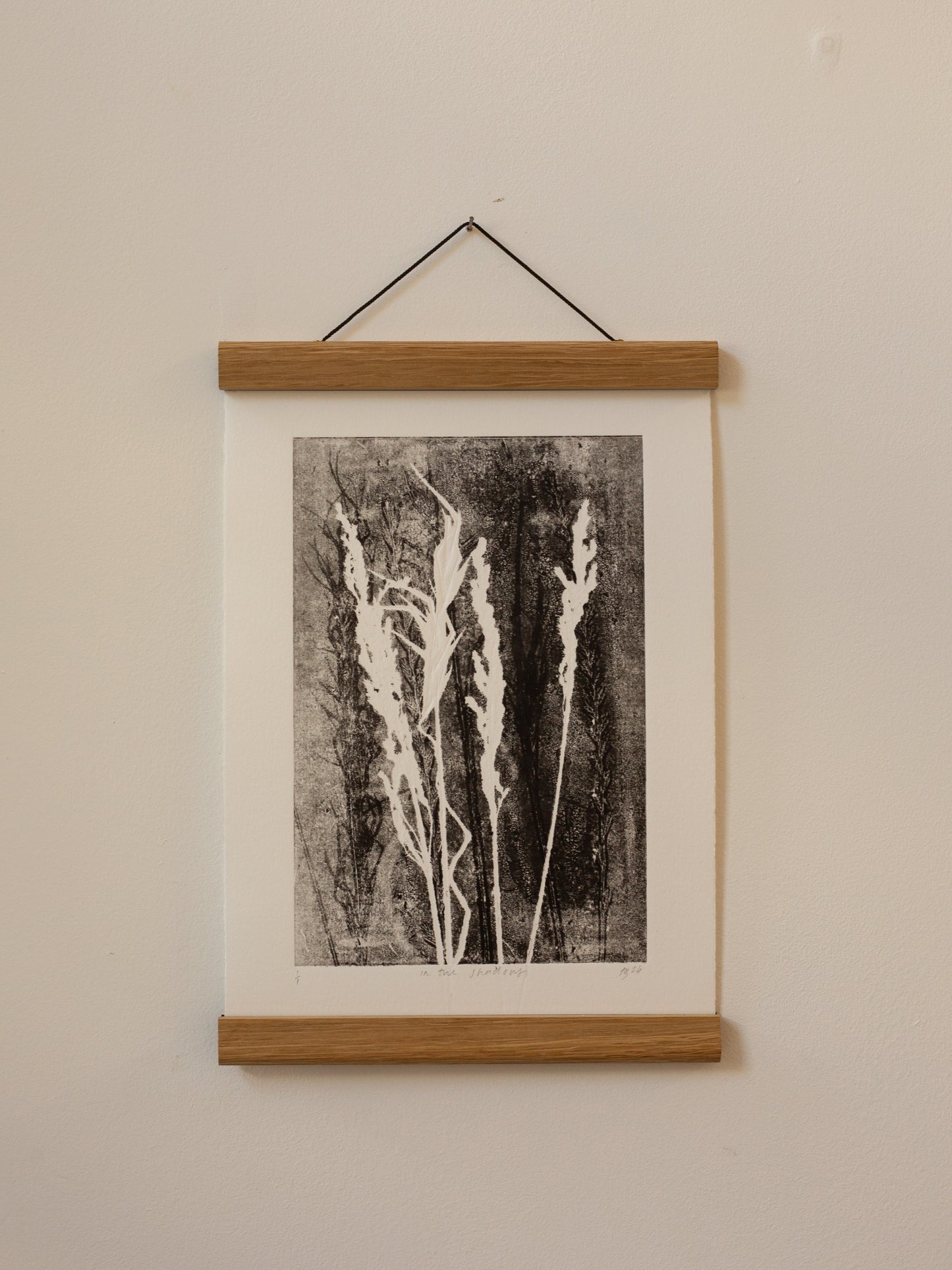 In The Shadows - Monoprint - A4 1/1