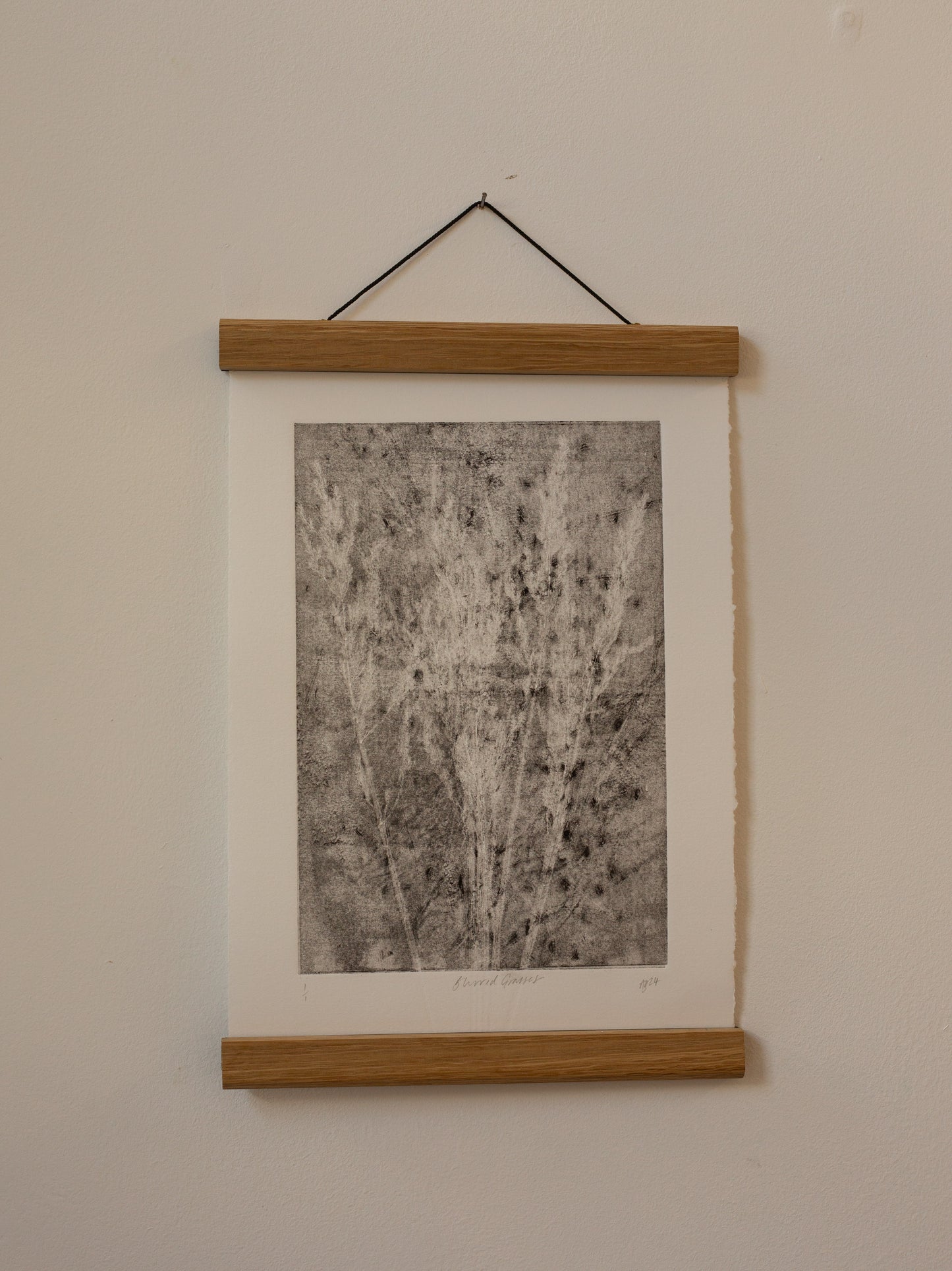 Blurred Grasses - Monoprint - A4 1/1