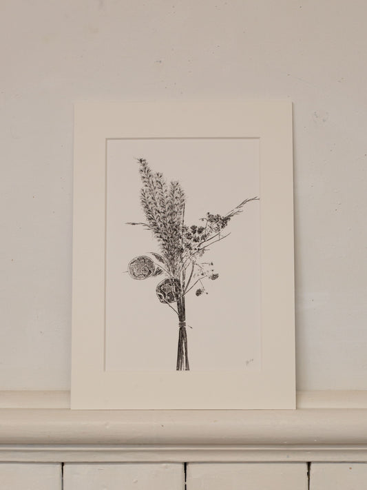 Grass Bunch 3 - Monoprint 1/1