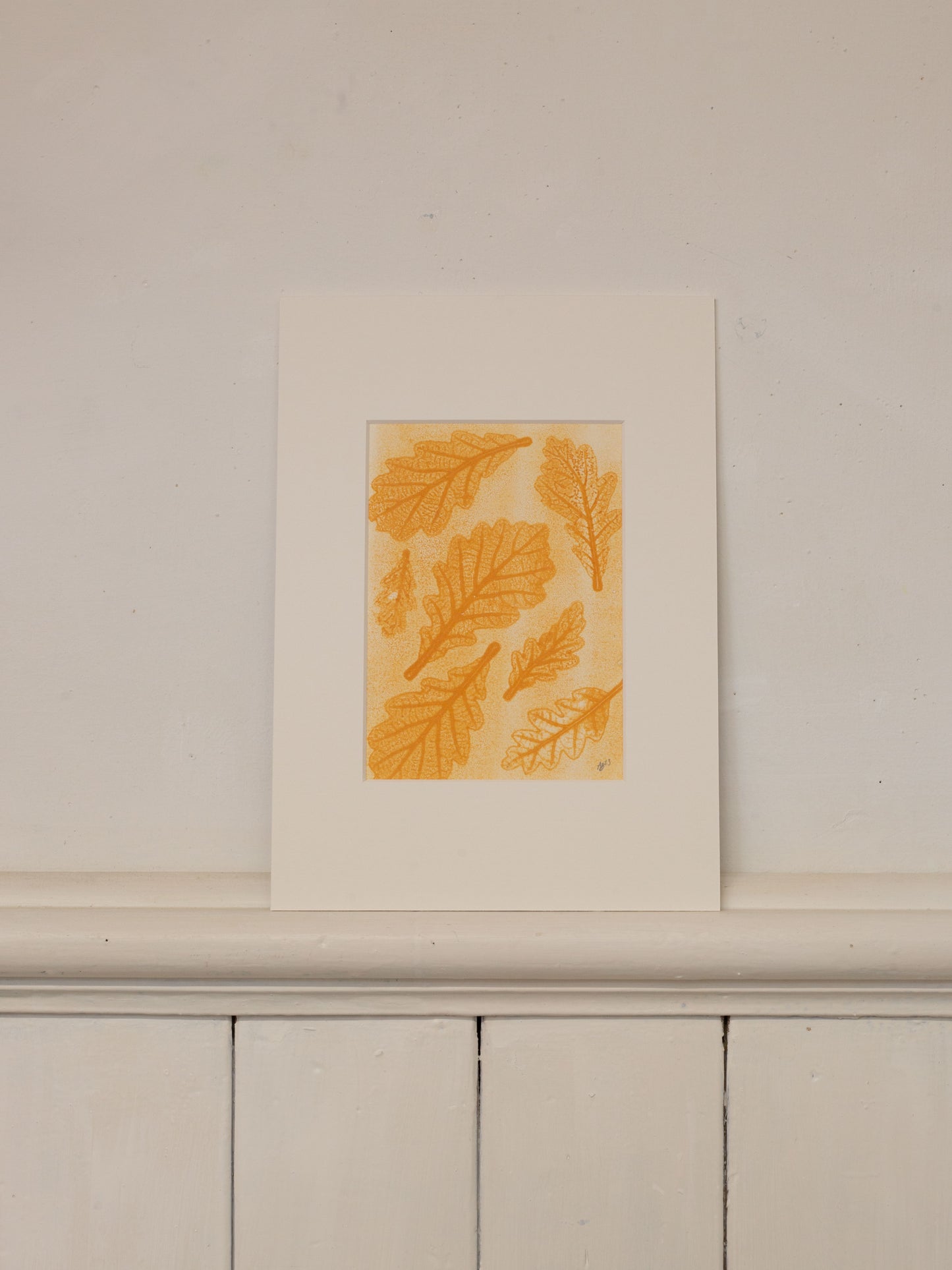 Oak Leaves 02 Botanical Monoprint 1/1