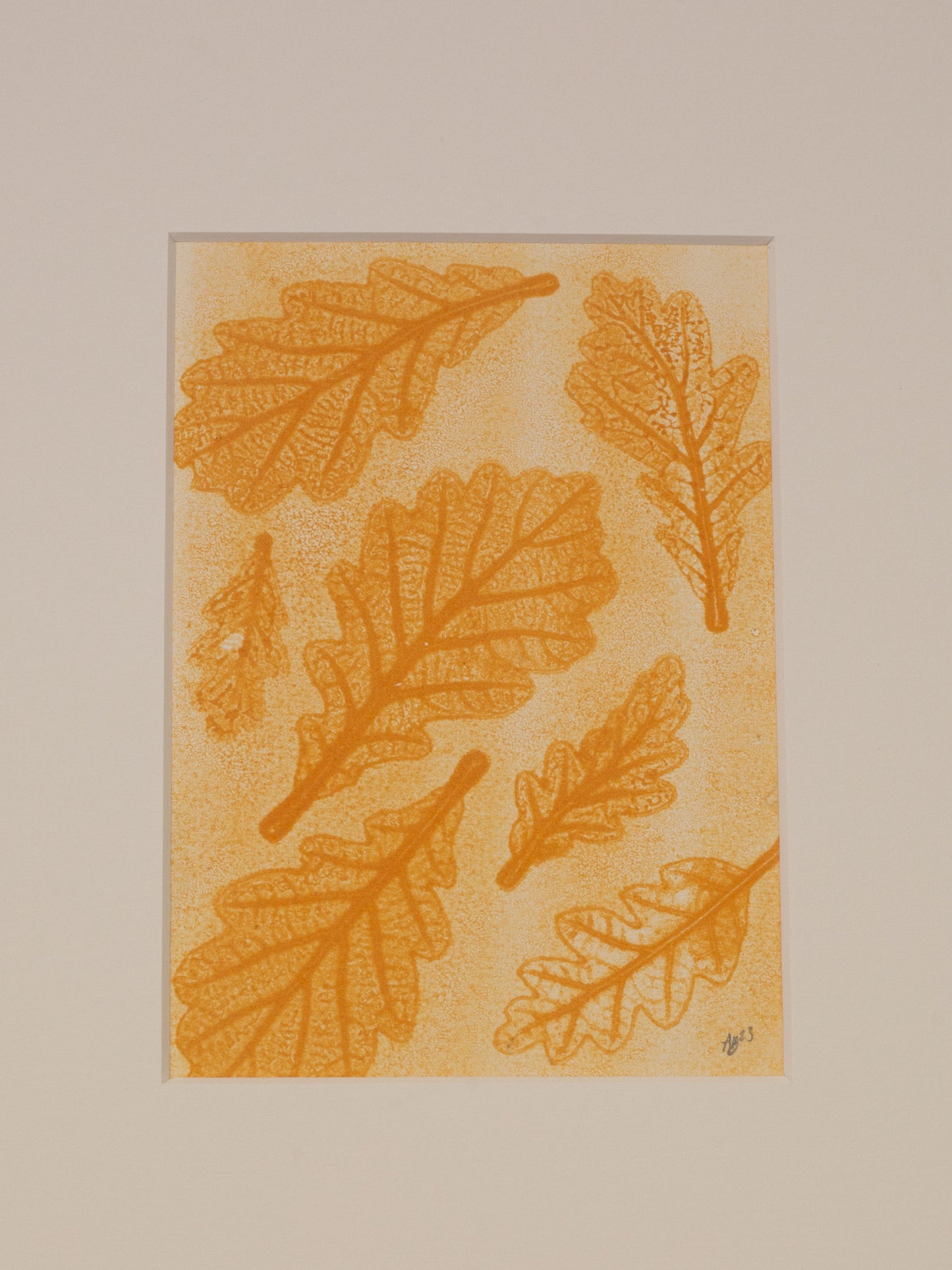 Oak Leaves 02 Botanical Monoprint 1/1