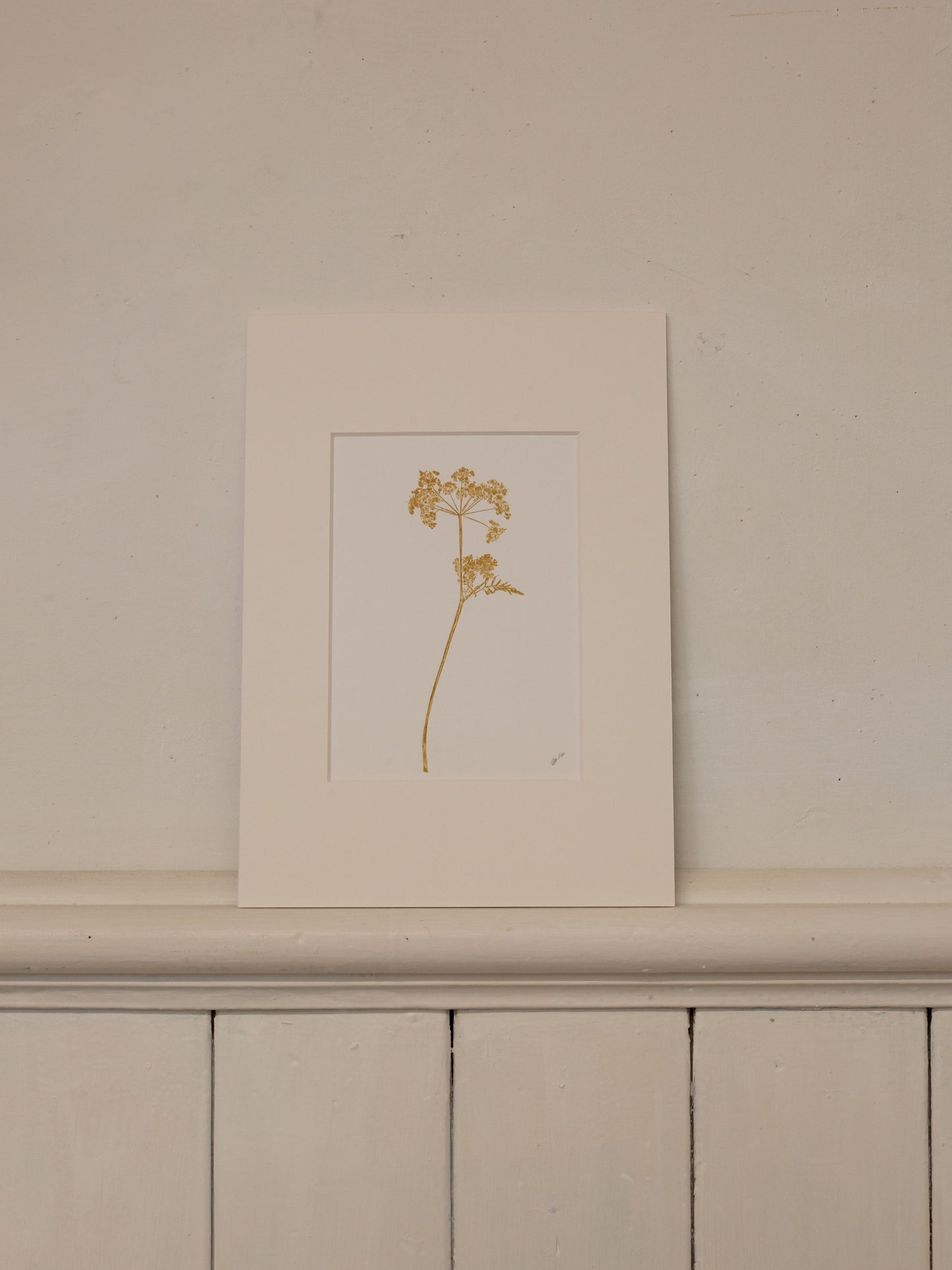 Cow Parsley 2, Yellow Ochre Monoprint