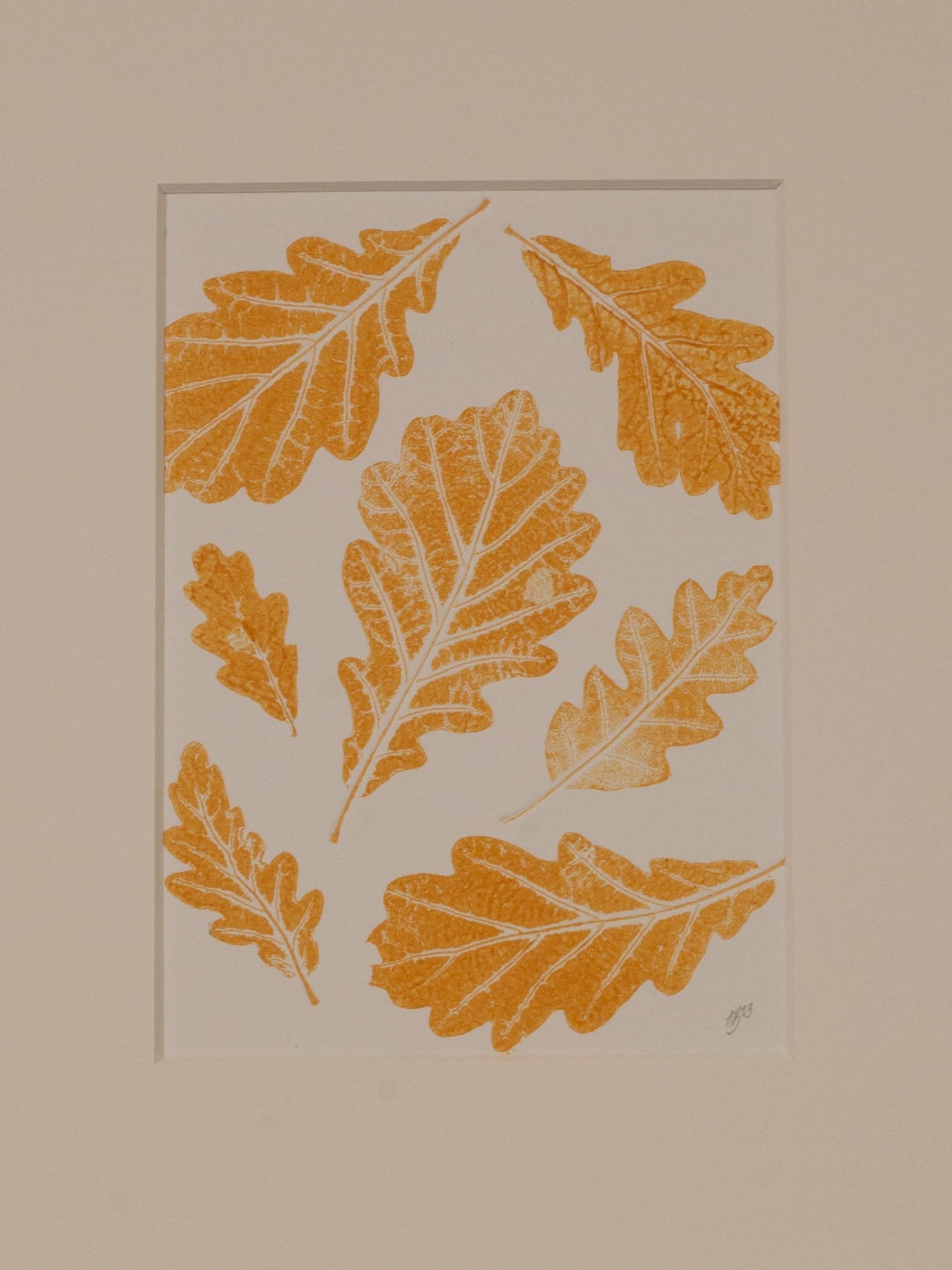 Oak Leaves 03 Botanical Monoprint 1/1