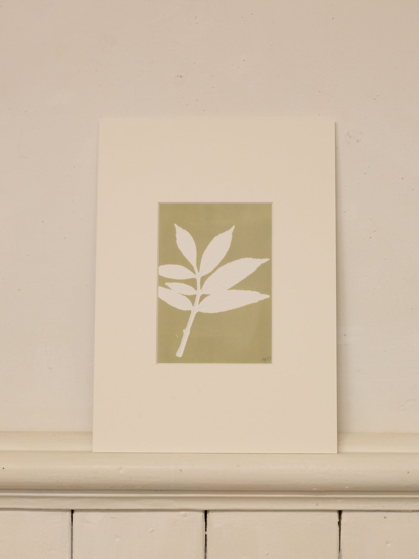 Ash Leaf 02 Sage, Botanical Monoprint 1/1