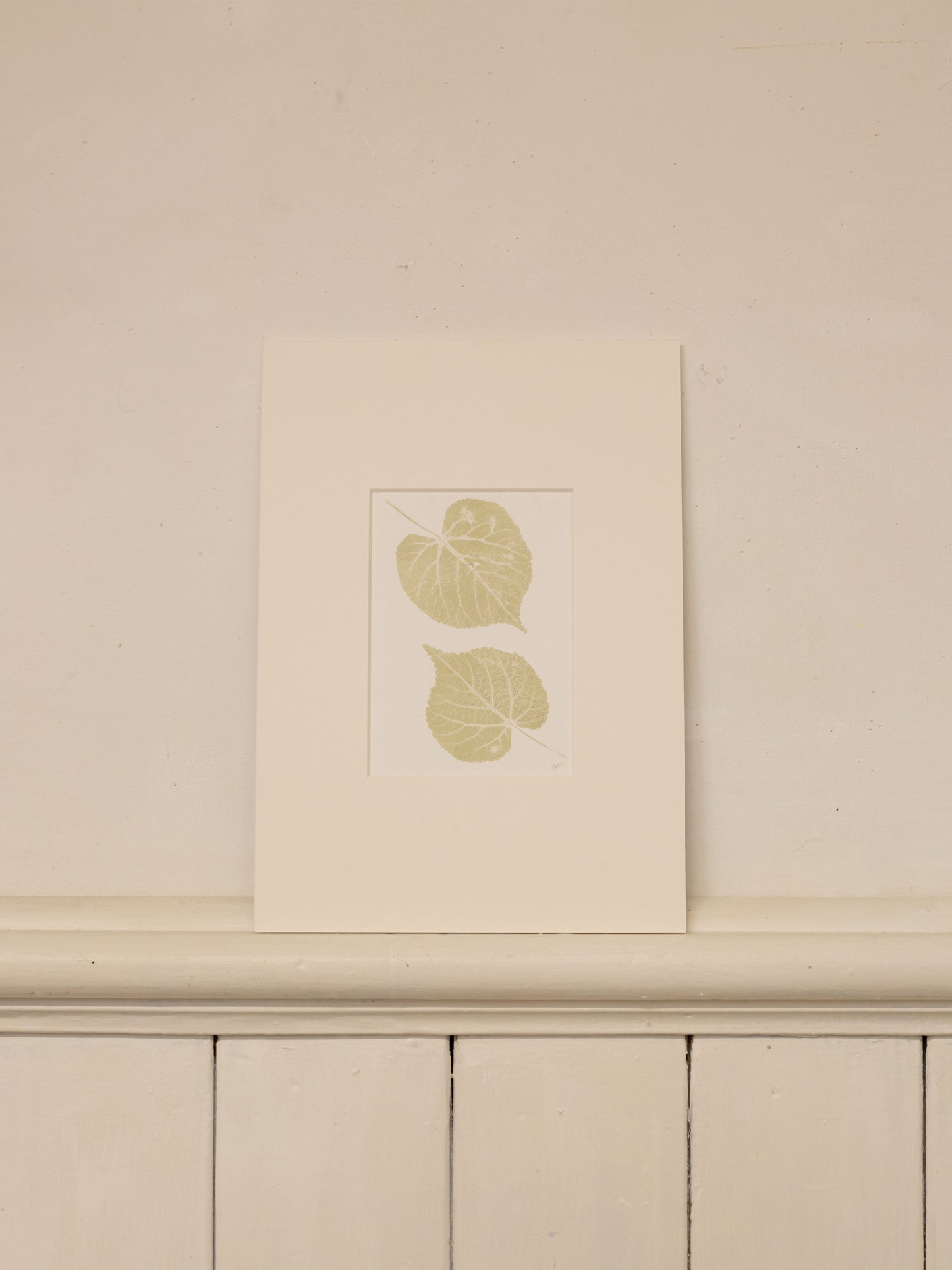 Lime Leaves 02 Sage, Botanical Monoprint 1/1