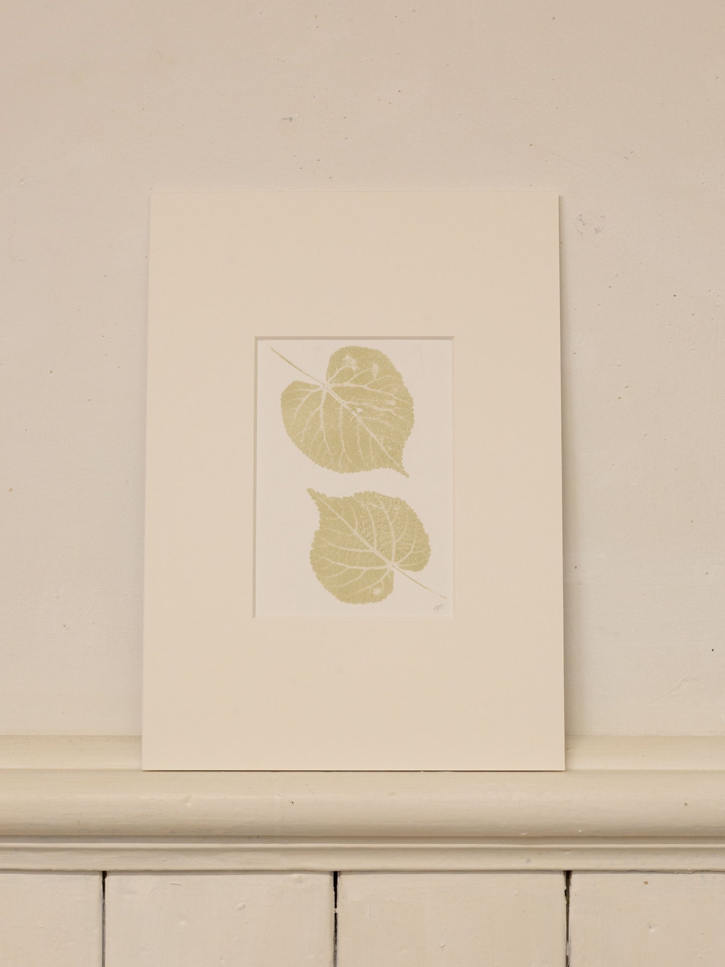 Lime Leaves 02 Sage, Botanical Monoprint 1/1