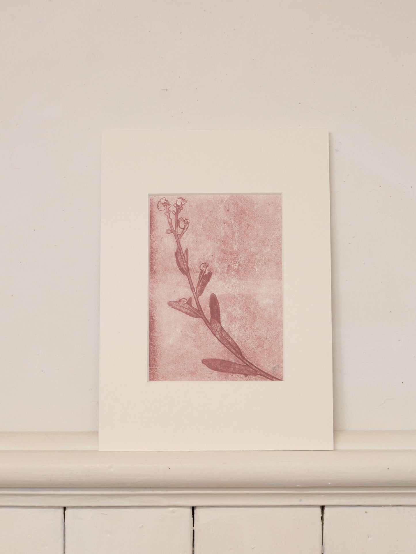 Forget-Me-Not 2, Mauve Ghost Monoprint