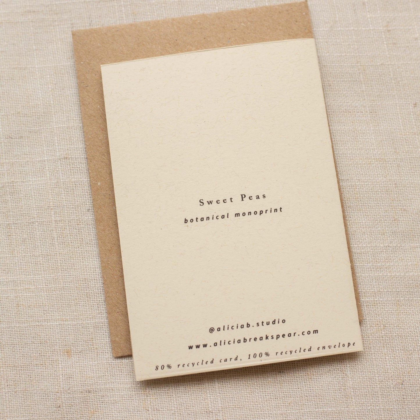 Sweet Peas Flower Greeting Card A7 - The Sweet Smell Of Summer