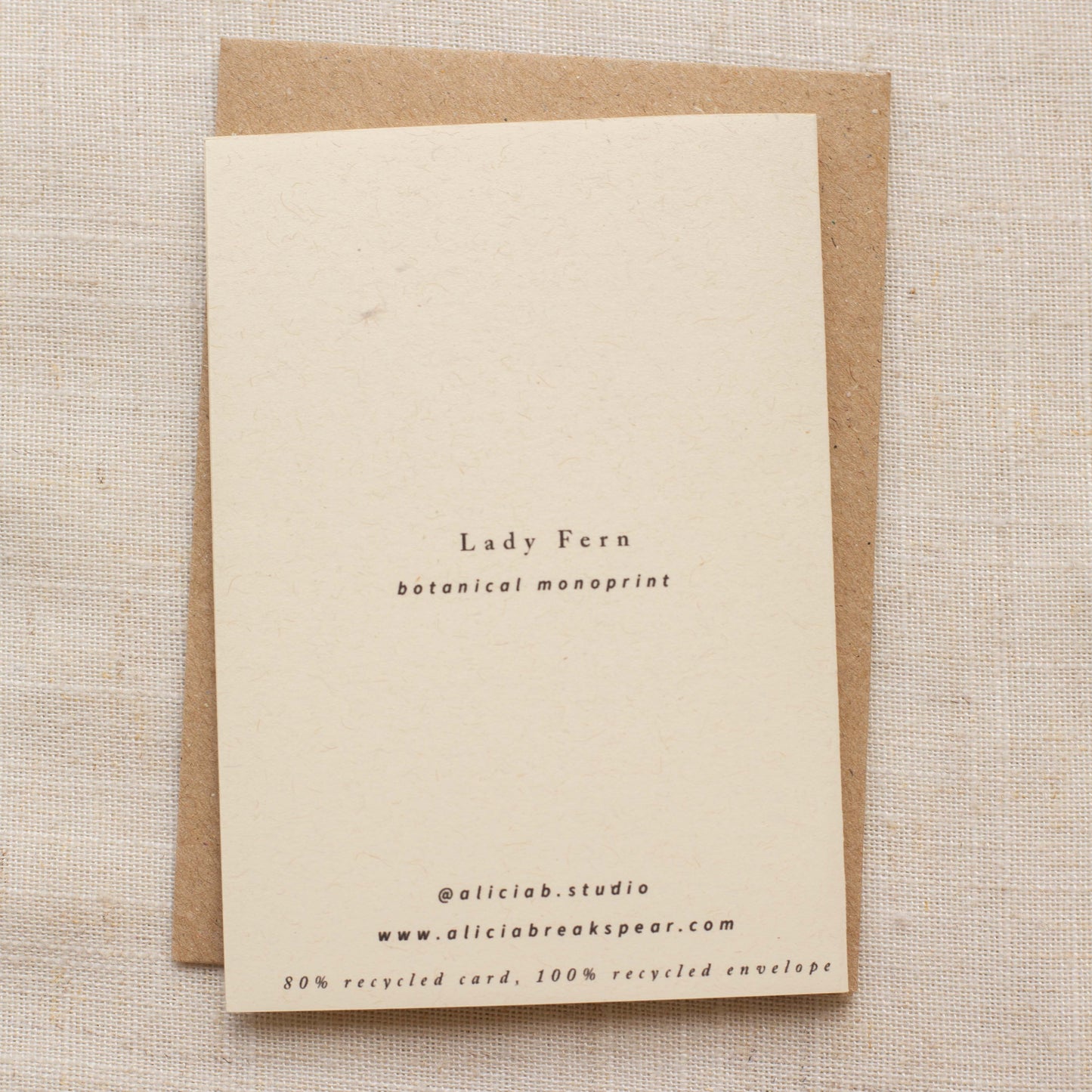 Fern Greeting Card A7 - Tend To The Land and It Will Tend To You