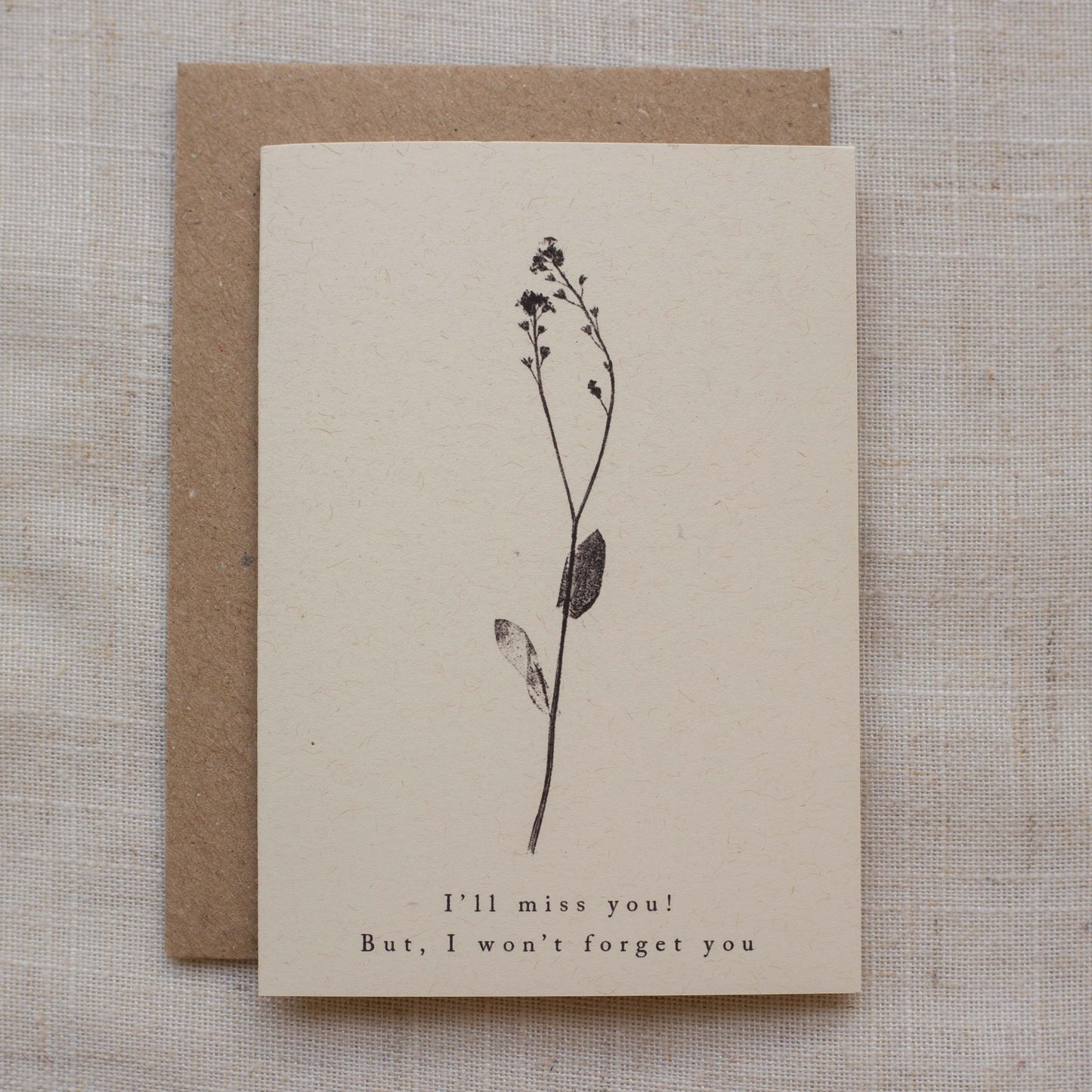 Forget Me Not Greeting Card A7 - I'll Miss You!