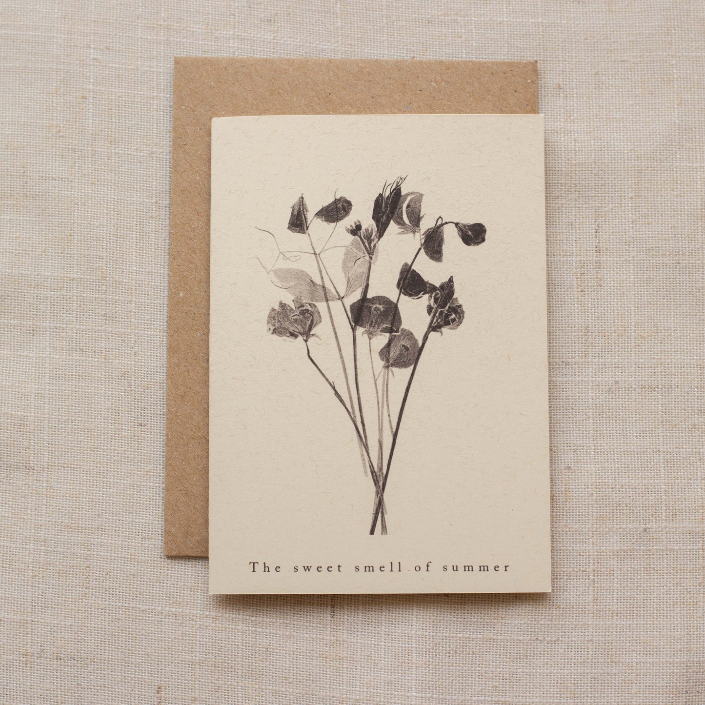Sweet Peas Flower Greeting Card A7 - The Sweet Smell Of Summer