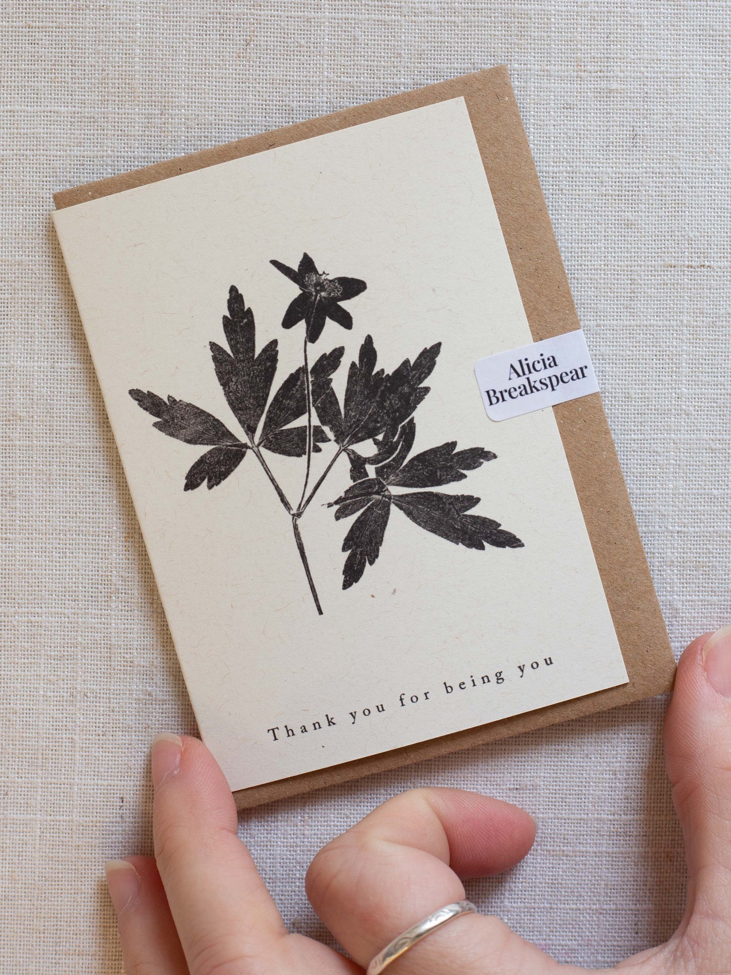 Valentine's Greeting Card A7 - Floral Design - Thank you for being you