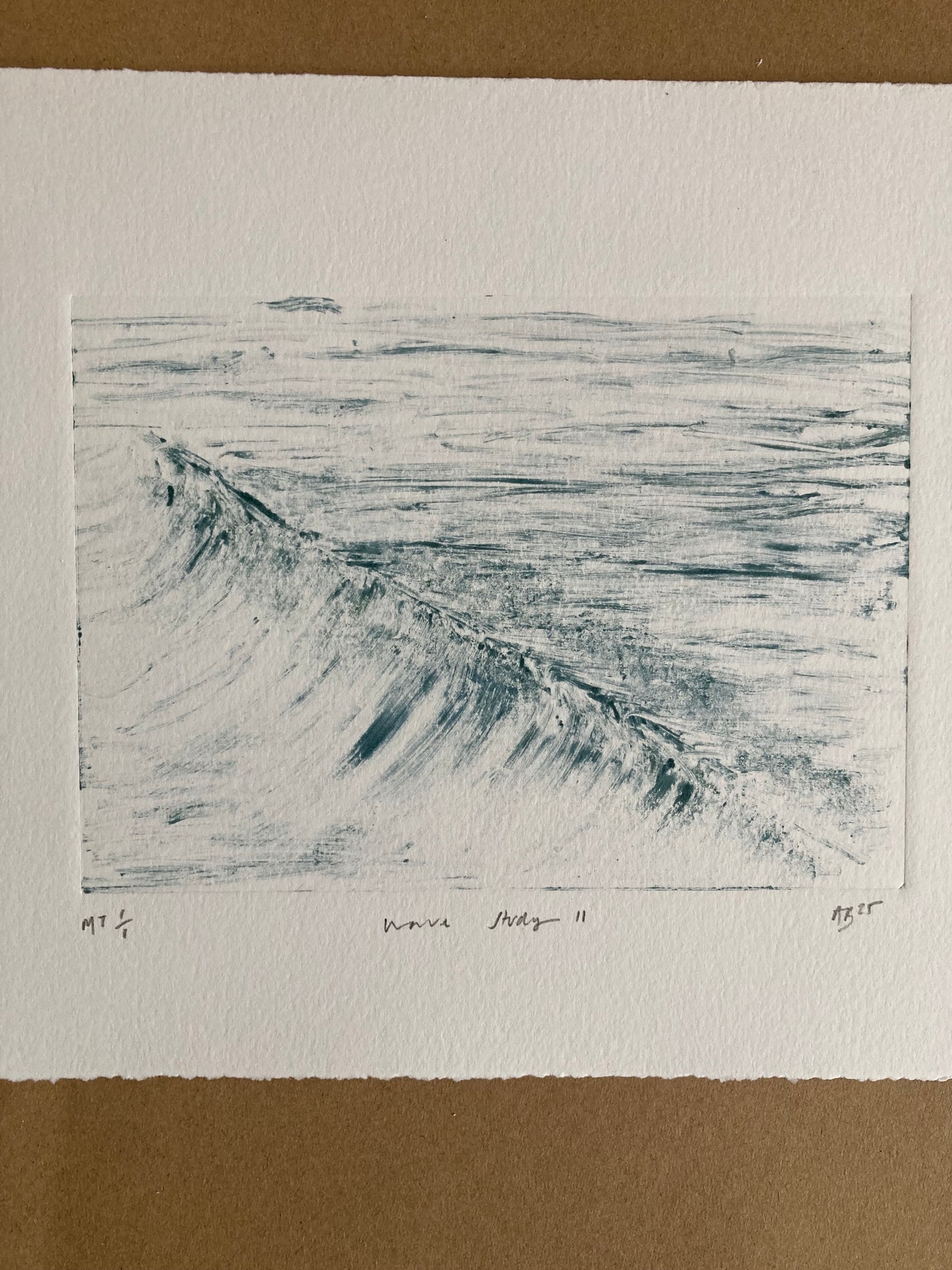 “Wave Study 2” Monotype Print 1/1