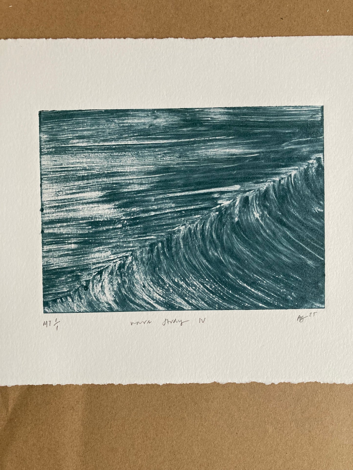 “Wave Study 4” Monotype Print 1/1