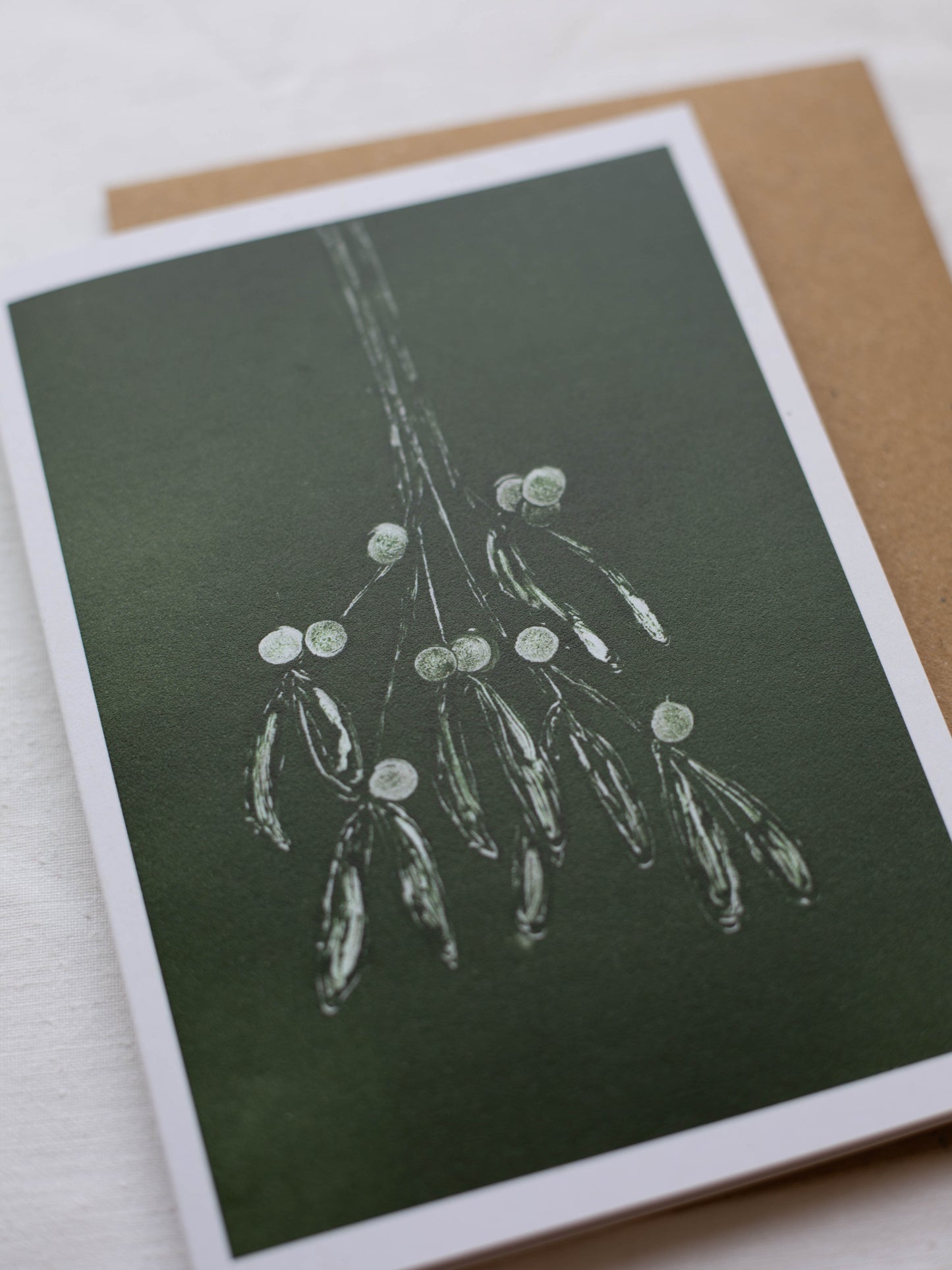 Mistletoe christmas card design