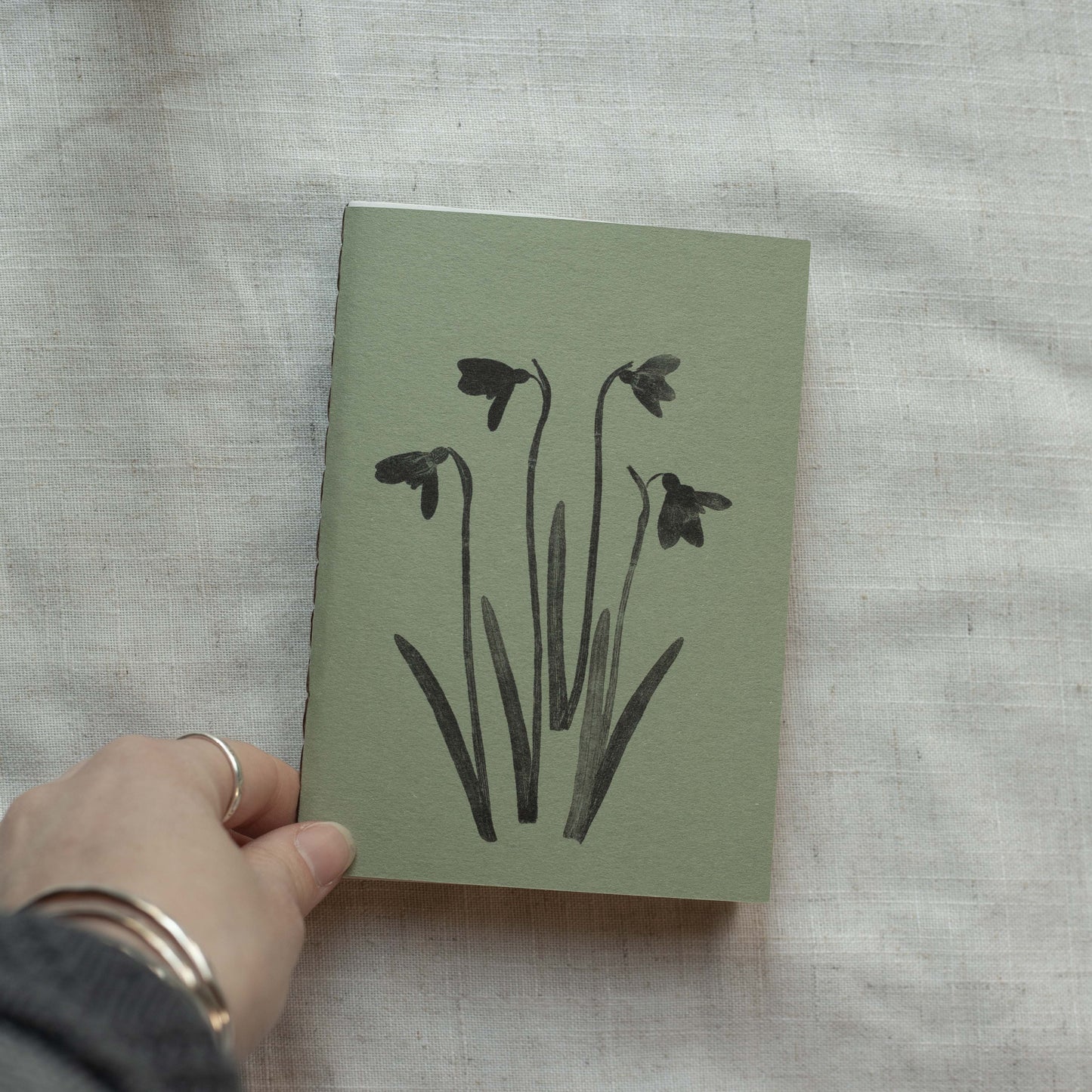 Snowdrops flowers a6 notebook