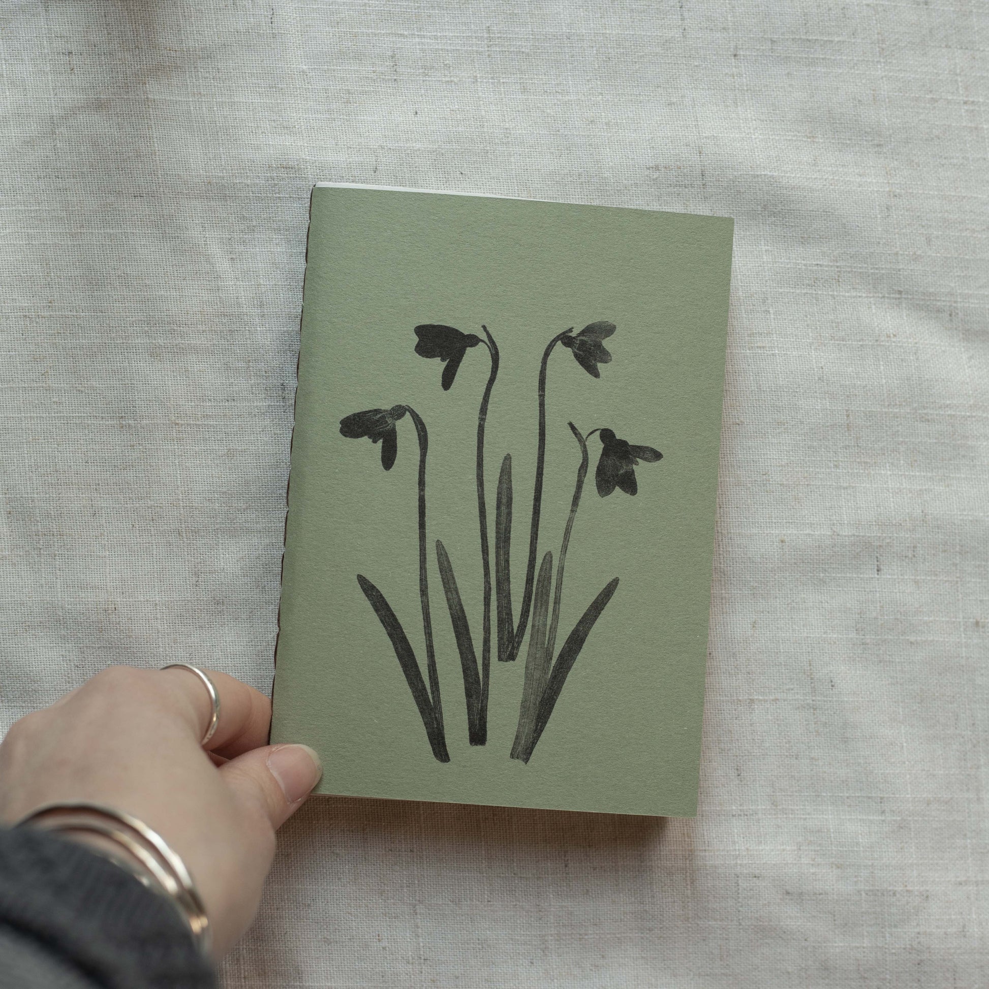 Snowdrops flowers a6 notebook