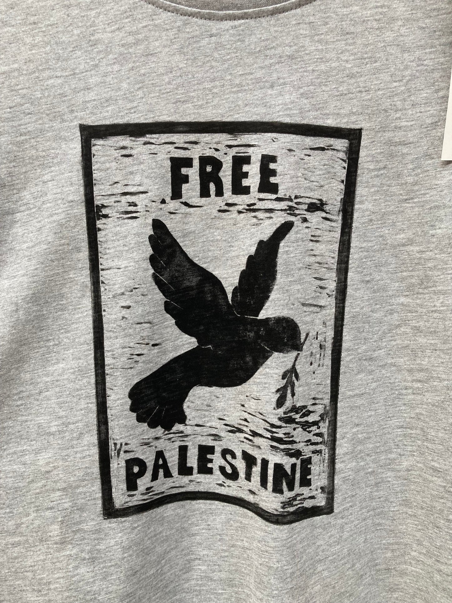 Free Palestine T-Shirt Grey