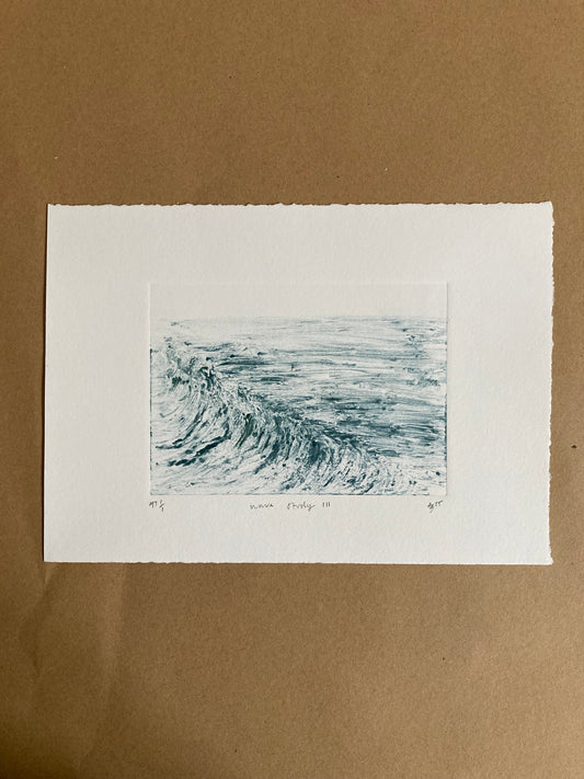 “Wave Study 3” Monotype Print 1/1