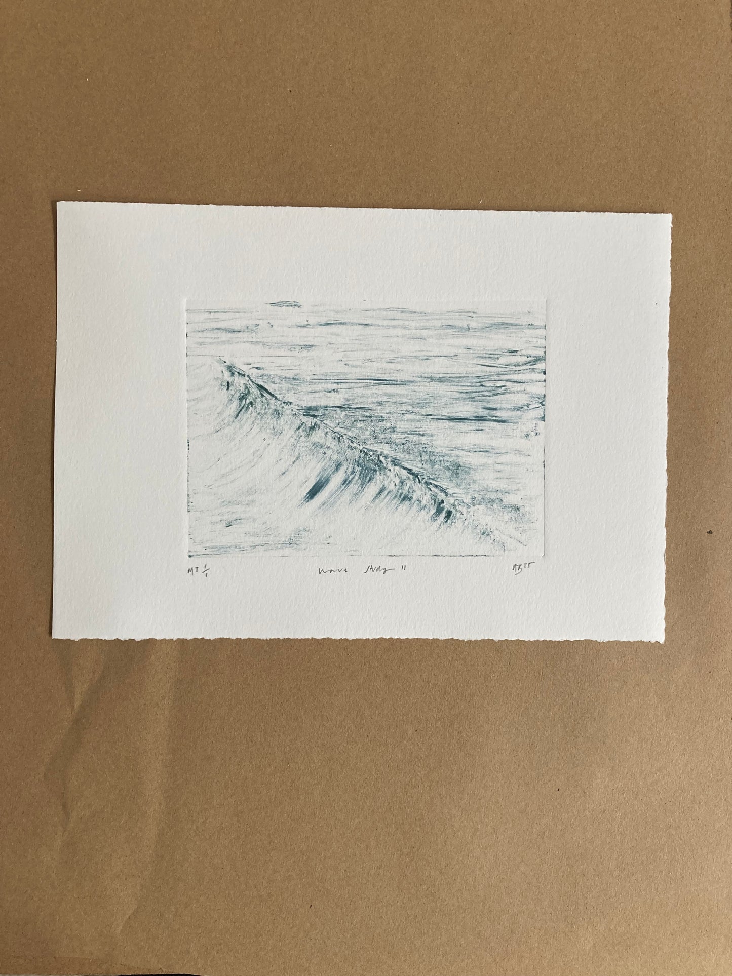 “Wave Study 2” Monotype Print 1/1