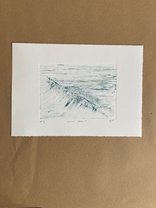 “Wave Study 2” Monotype Print 1/1