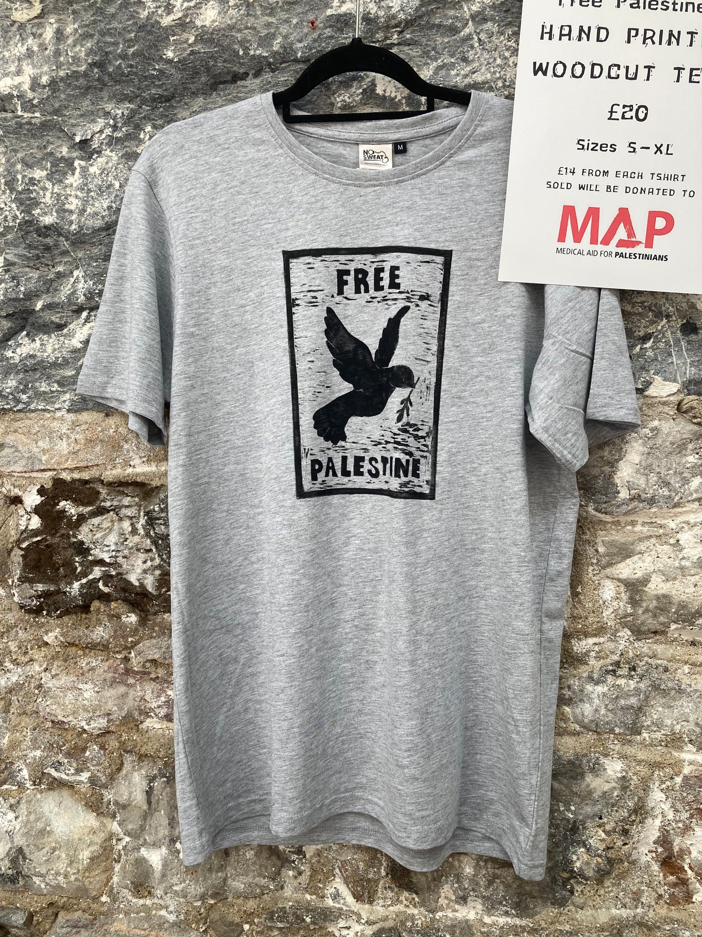 Free Palestine T-Shirt Grey