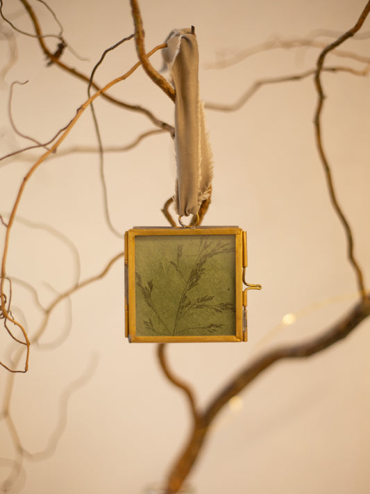 Brass Frame Ornament - Grass 2 Print