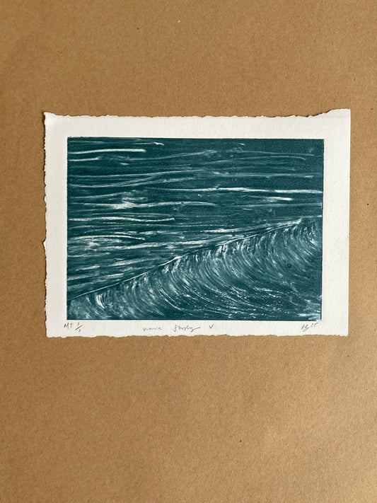 “Wave Study 5” Monotype Print 1/1