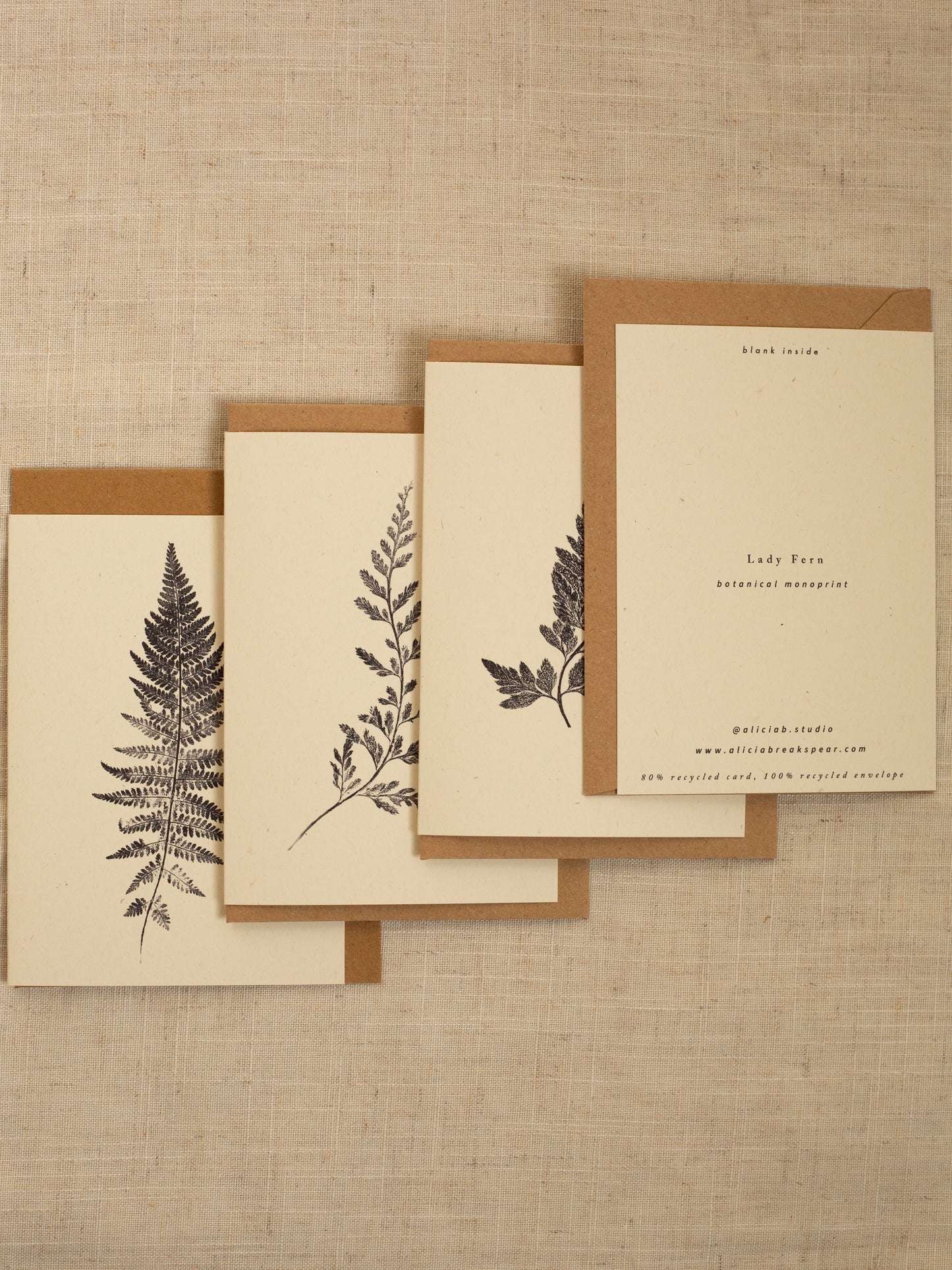 Fern Greeting Cards Pack of 4