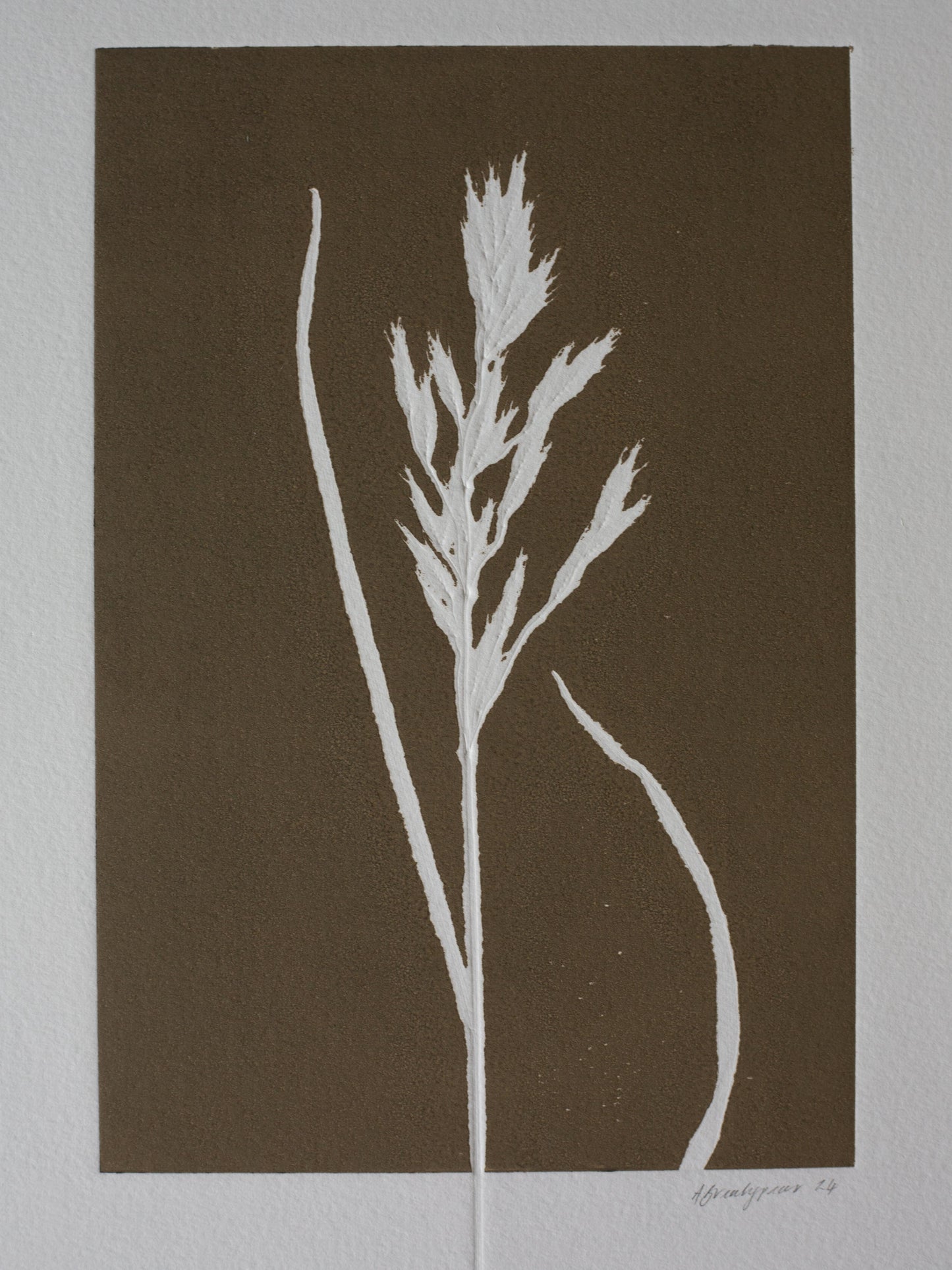 Grass 1, Monoprint, Original Botanical Print