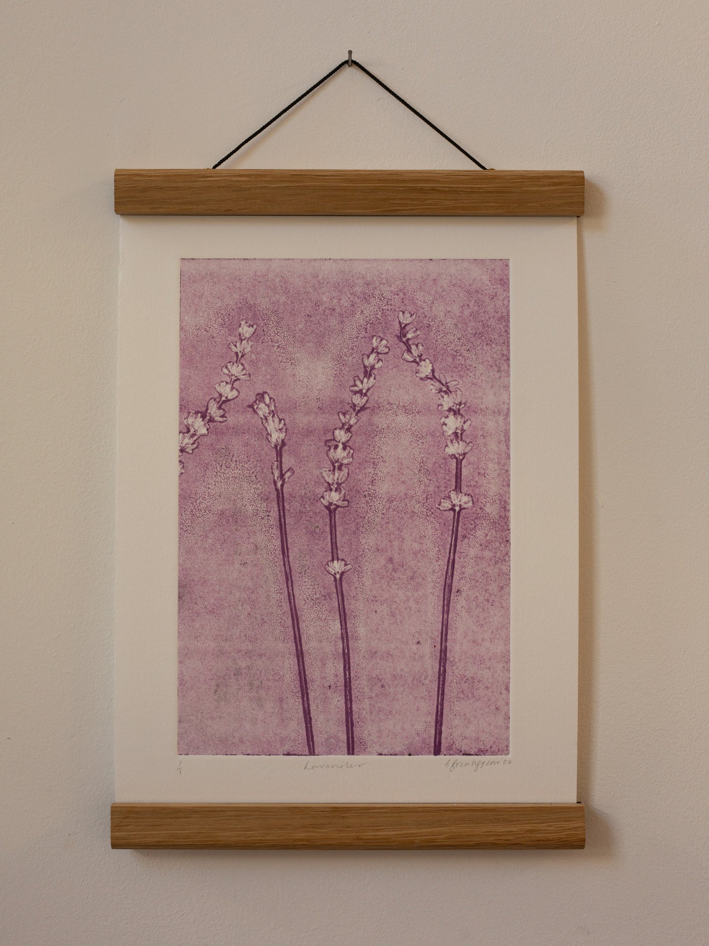 Lavender 2 - Monoprint - A4 1/1